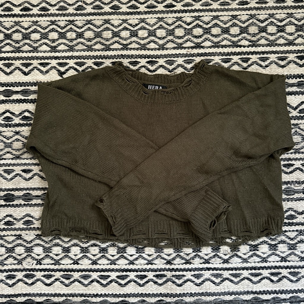 Hera Collection Forest Green Crew Neck Sweater
